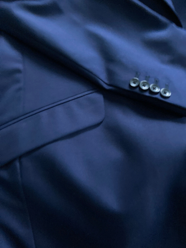 NWT REISS 3Pc Garda Classic Fit Wool Suit 44R 1 Button Flat Front Pant Navy $935 - Picture 6 of 12