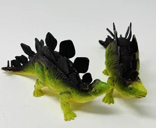 Dolgen Stecosaurus Dinosaur Soft Rubber Figure Lot Of 2 Vintage