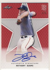 ANTHONY TONKO SUSAC 2020 Leaf Perfect Game PG Red AUTO /5 RANGERS