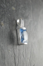 Anhänger Kette rhodiniert modern elegant wohl Amethyst 925er Sterling Silber