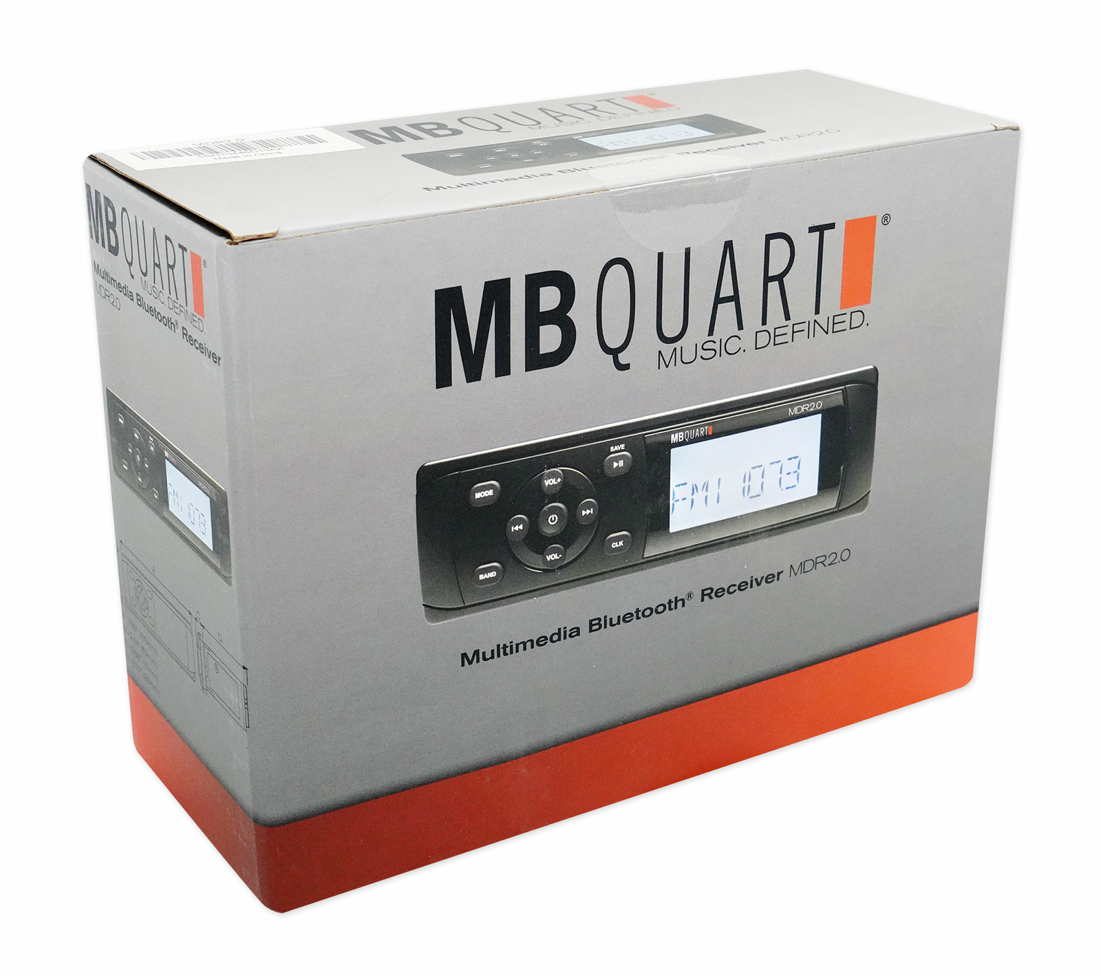 MB Quart MDR20 1-Din Морской лодочный Bluetooth-приемник 2 8 белых светодиодных динамиков