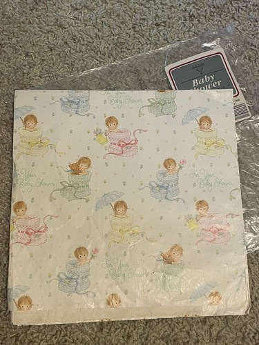 Hallmark Confezione Regalo Baby Shower Nursery Uno + Foglio 30x20 Pollici Scrapbooking Artigianato - Foto 4 di 6