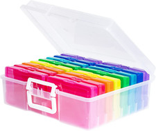Transparent 4" X 6" Photo Cases and Clear Craft Keeper with Handle - 16 Inner Ca
