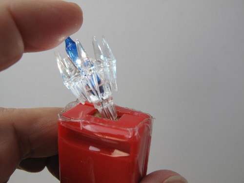 Vintage lot 10 Mini Christmas Replacement Lights Bulbs clear Flower/diamond ? - Picture 3 of 6