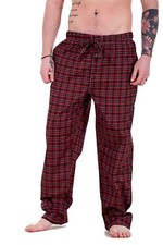 New Mens Pyjama Bottoms Woven Cotton Blend Check Lounge Pants Sleepwear M-5XL