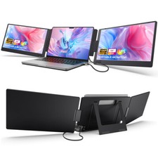 Triple Portable Monitor for Laptop, 14'' FHD 1080P USB-C Laptop Screen Extender