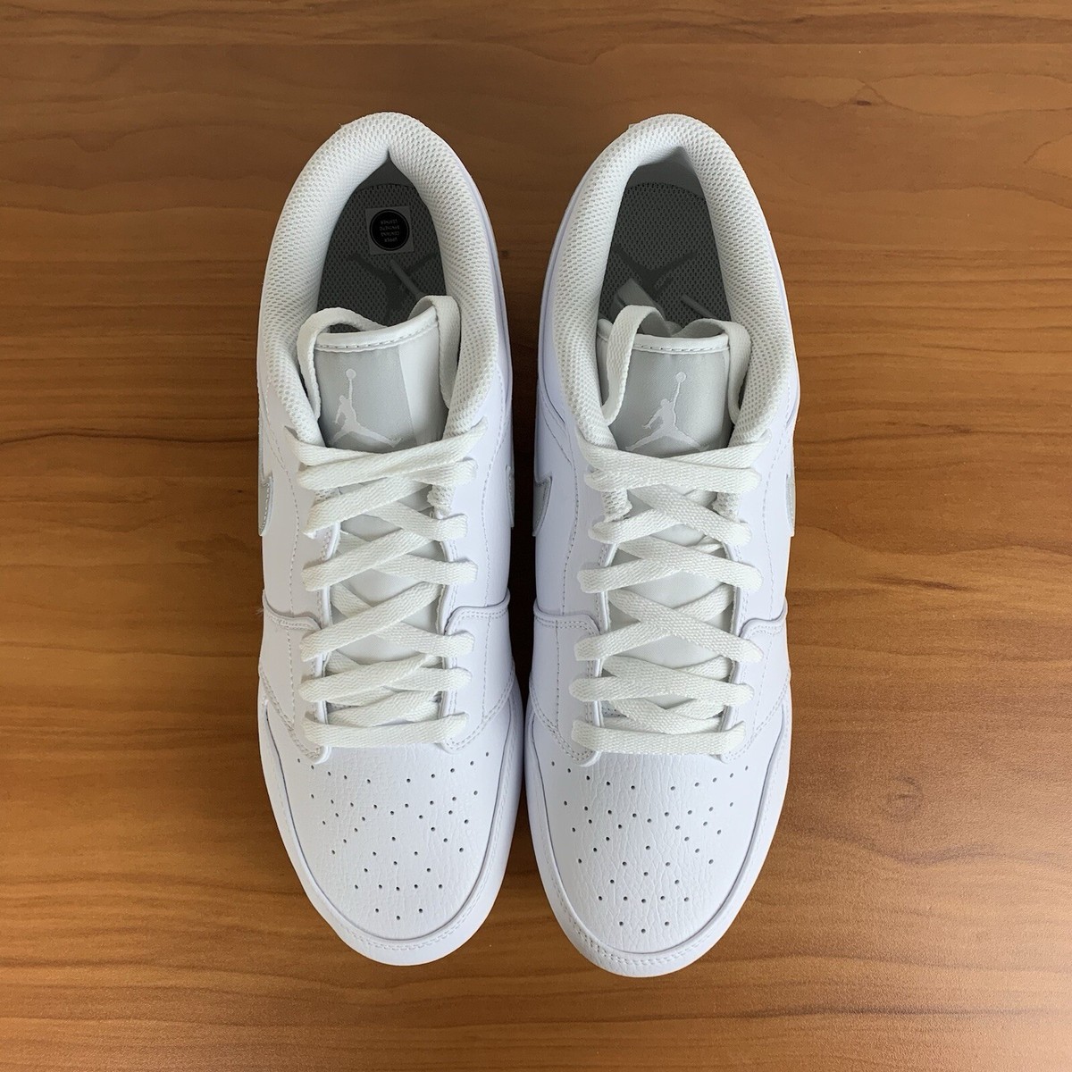 Nike Air Jordan 1 Low TD Football Cleats White Grey Fog 