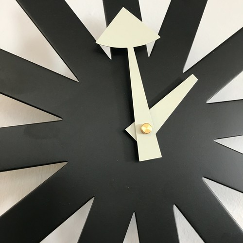 Mid-century Modern Furniture Black Kitchen Wall Clock - Picture 3 of 9