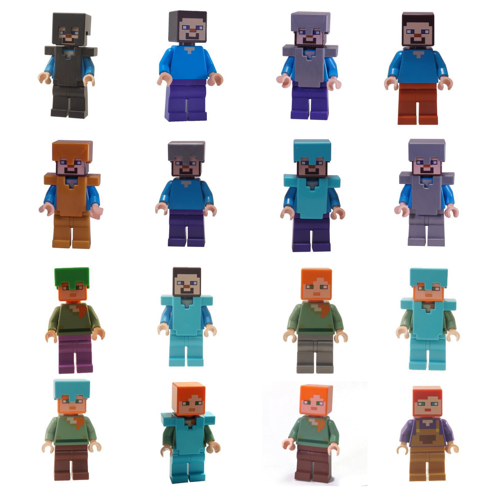 LEGO Minecraft Steve & Alex Minifigure - Armor Optional - You pick