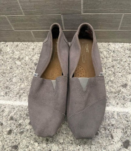 Rare Men’s Brown Mustache Movember Toms Corduroy Alpargata Slip-On Shoes Size 9 - Picture 3 of 10