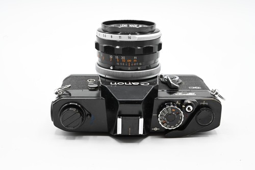 Fotocamera nera Canon FT QL 35 mm pellicola con obiettivo 50 mm f/1.8 - trovato raro - Foto 6 di 6