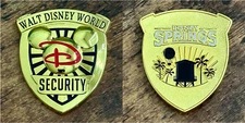 Walt Disney World Security Springs Downtown Shield Badge Challenge Coin