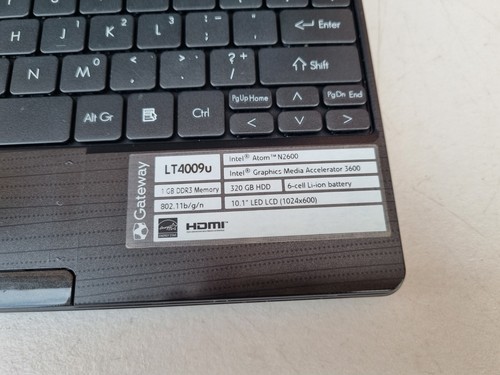 Gateway LT4009u. Display diagonal: 10.1” inch, RAM: 1 GB RAM - Picture 14 of 23