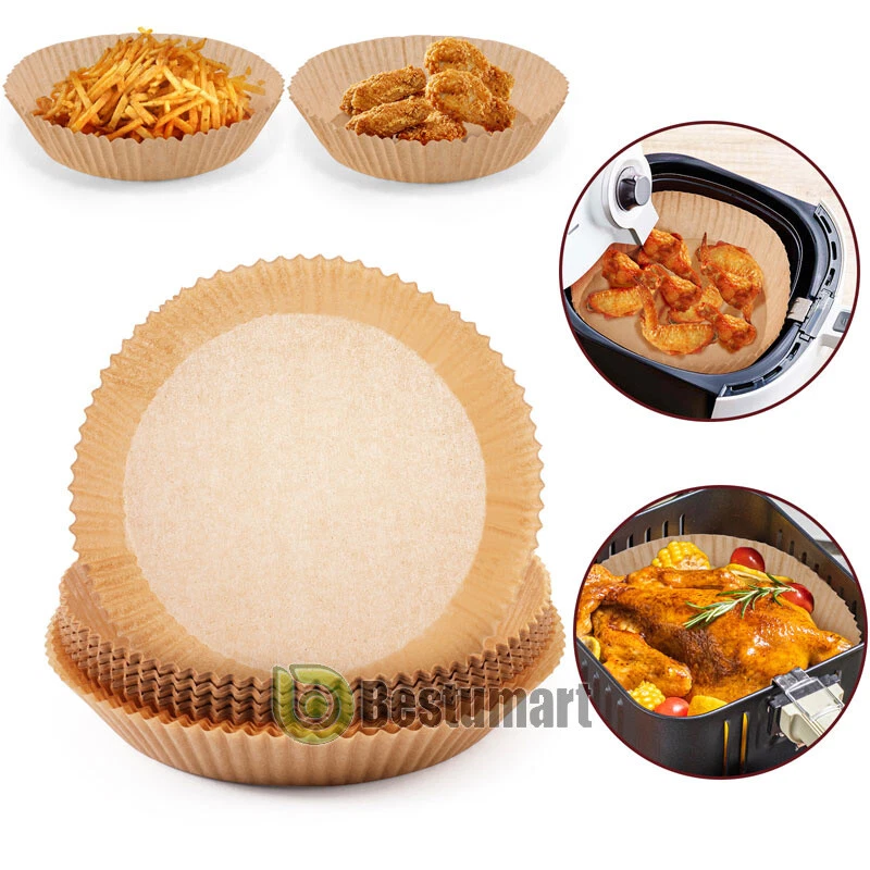 Air Fryer Liners 100/200 pcs Disposable Round Baking Paper Liner Non Stick Food