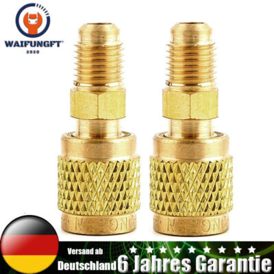 2X R22 R134A auf R32 R410A Klimaanlage Schlauch Messing Adapter Für R410 R32 R22