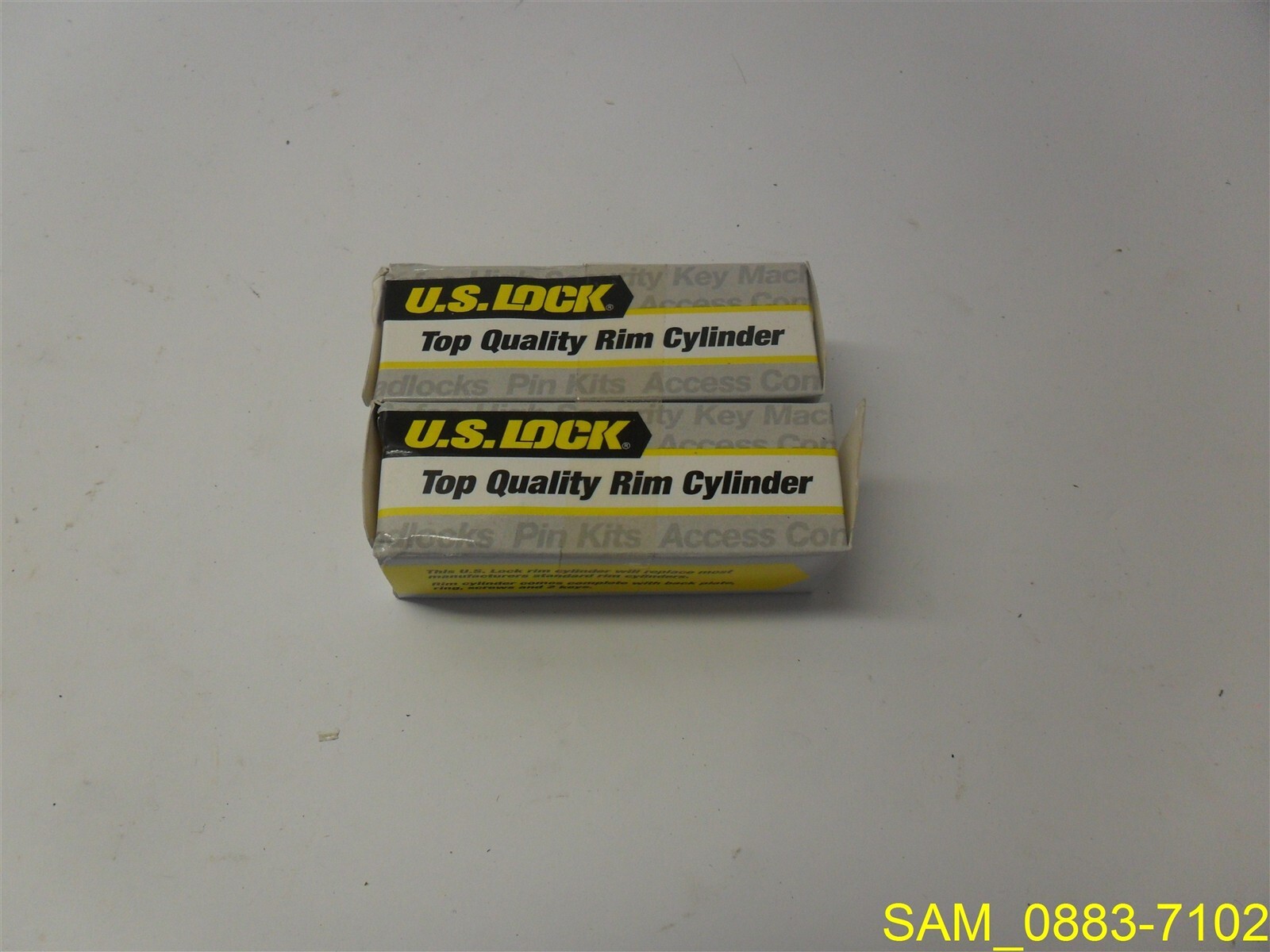 Qty =2: RIM CYLINDER SOLID BRASS-US3 BRASS US1565SC13 1 1/8