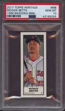 2017 Topps Heritage 1968 Bazooka Mini MB Mookie Betts PSA 10 Gem Mint Pop 7