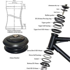 9x Auriculares de horquilla con rodamiento de bolas ocultos aptos para auriculares de bicicleta MTB con horquilla de 28,6 mm