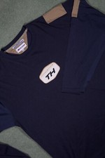 Vintage 90s Tommy Hilfiger Athletics XL Long Sleeve Blue Shirt Pocket