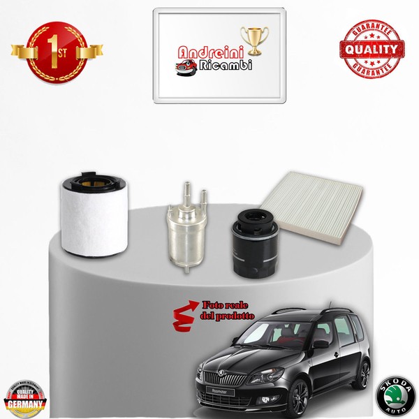 Inspektionskit Filter Skoda Roomster 1.2 Tsi 77KW 105CV Von 2013->-image