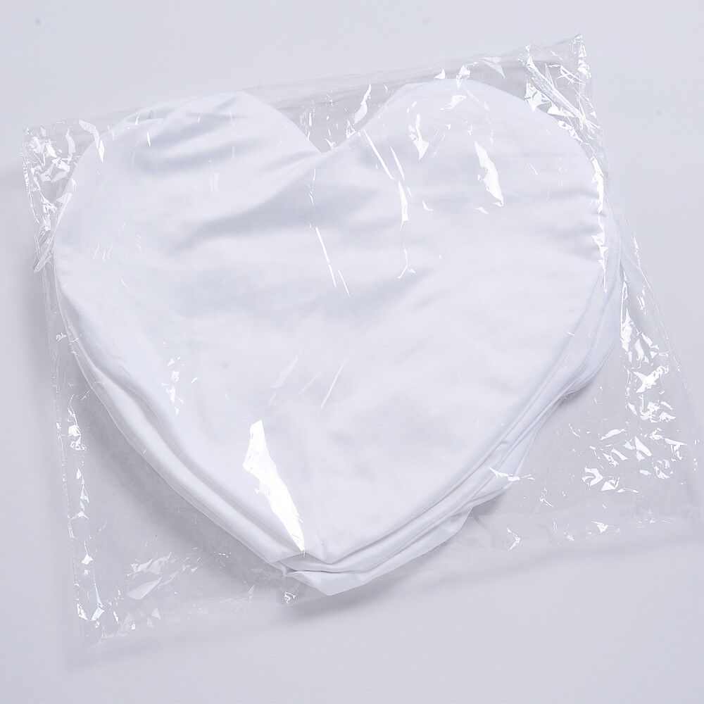 20Pcs White Sublimation Blank Pillow Case for Heat Press Tansfer Heart Shaped Bardzo popularna, niska cena