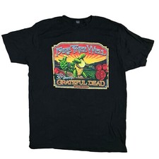 Grateful Dead Shirt Mens L Black Fare Thee Well Celebrating 50 Years Turtle Rose