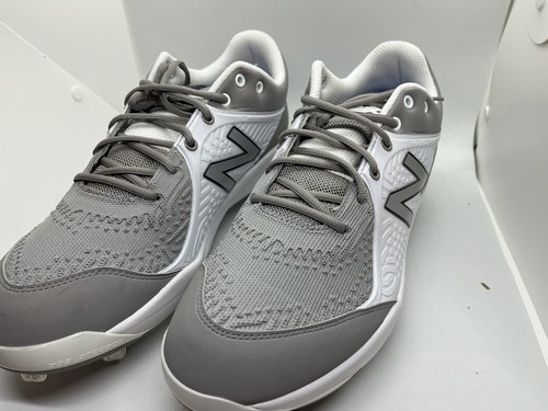 New Balance Men's Fresh Foam 3000 V5 Grey/White Metal Baseball Shoe Size 16 New