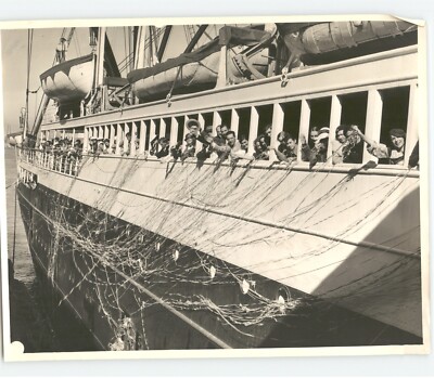 Passengers Wave from SHIP Trans-Oceanic Liner SS Emma Alexander 1934 ...