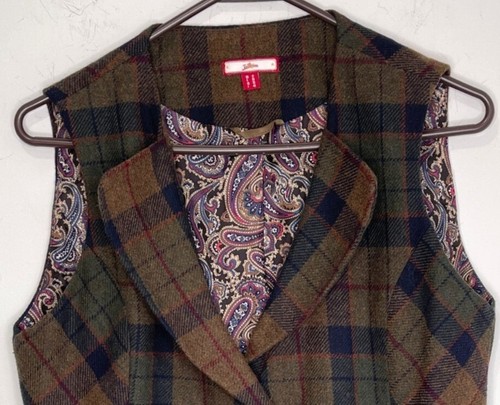 Chaleco a Cuadros Joe Browns Mezcla de Lana Marca del Reino Unido Chaleco Mujer Talla 8 - Imagen 2 de 9