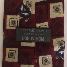 Robert Talbott Best of Class Red Gold Geometric Power Tie 100% Silk USA Made FS