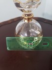 Lead Crystal Perfume Bottle With Flower Stopper And Gold Design, Made In Italy — photo 6