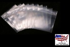 2"x 2" CLEAR 2 MIL ZIP SEAL BAGS POLY PLASTIC RECLOSABLE LOCK JEWELERY BAGS