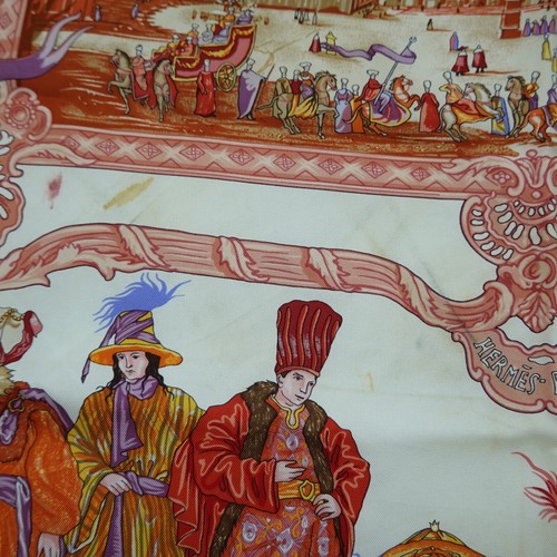 HERMES Paris Turqueries by J.-Christophe Donnadieu Silk Scarf Scarves 35" 90cm - Picture 11 of 16