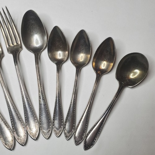Vintage Oneida Community posate argenteria 1910 SHERATON piatto argento 8p misto - Foto 3 di 20