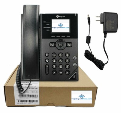 Polycom VVX 250 IP Phone with Power Supply (2200-48820-001) - 1 Year Warranty =