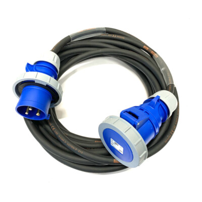 32Amp 240V IP67 3-poliges Verlängerungskabel 6mm² wasserdicht Industrie Gummikabel HO7