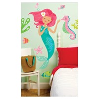 Mermaid Wallplay Peel & Stick Wall Decal 2 Sheets - Wallies&174; on sale Mermaid Wallplay Peel & Stick Wall Decal 2 Sheets - Wallies&174; on sale