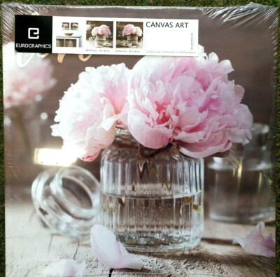 Eurographics KD-DC5122 30x30cm Canvas Art Blume Rosa im Glas, NEU/OVP