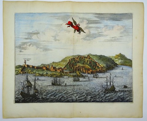 Morocco, Tanger/Tangier, antique view by Dapper/Van Meurs, 1668, Tanger - Picture 2 of 6