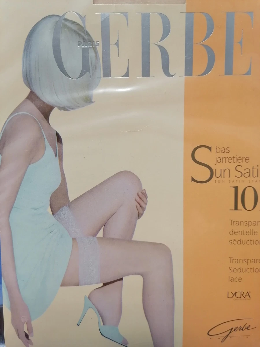 Collants GERBE Sun Satin 15 – Beige Doré, Taille L, Neufs Avec étiquettes