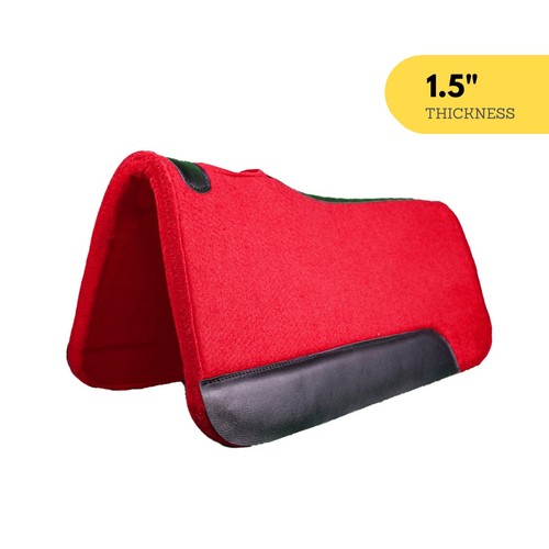 Almohadilla de silla de montar de rendimiento de fieltro Resistance 31 x 32 con cueros de desgaste 1,5" de espesor - Imagen 3 de 18