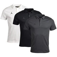 Nike Jordan Men's Polo Shirt – Black, White, or Gray – Jumpman Logo Golf Casual