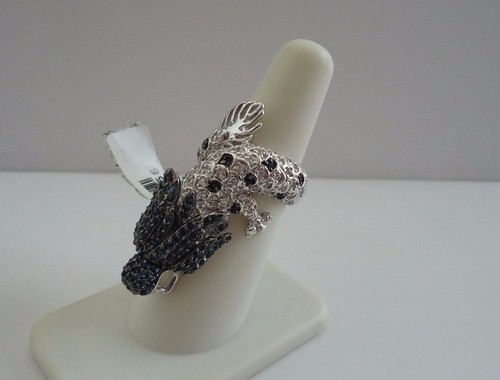 ANILLO DRAGÓN GRANDE 7,50 QUILATES DIAMANTES SIMULADOS DE LABORATORIO/RUBÍ/ZAFIRO PLATA DE LEY - Imagen 10 de 12