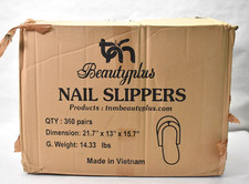 Beauty Plus Spa Nail Slippers 360 Pack Assorted Colors 21.7" x 13" x 15.7"