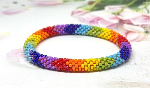 Nepal Beaded Bracelet Colorful Seed Beads Bracelets Hand Crocheted Buy2get1free - Picture 15 of 26