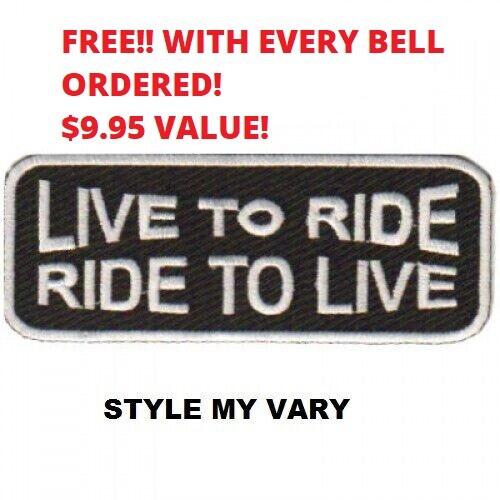 BLACK Prince Albert GUARDIAN BELL w/ FREE RIDE TO LIVE BIKER PATCH HD motorcycle - Imagen 3 de 7