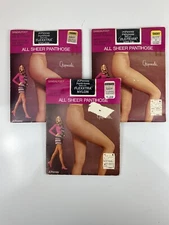 Vintage New NIP JCPenny Sandalfoot Pantihose All Sheer Set of 3 Navy Gaymode