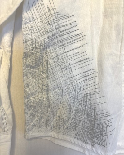 Camicia uomo Calvin Klein ricamata XL bianca manica lunga con bottoni - Foto 5 di 11