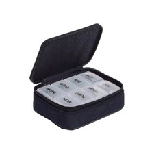 Vera Bradley Travel Pill Case Classic Navy NWT Blue Microfiber Organizer