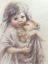 Marilyn Zapp Signed Lithograph Print Teddy Bear  #13/500